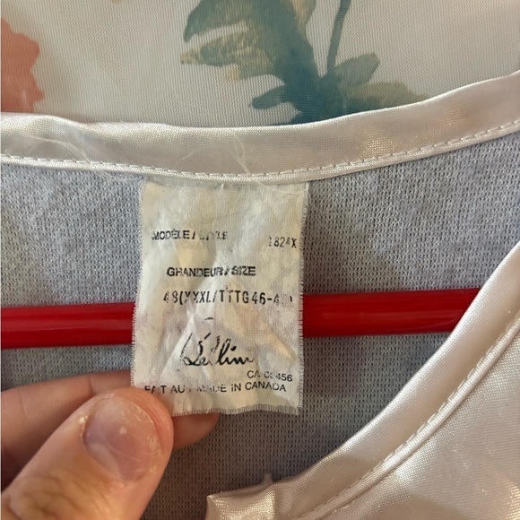 Vintage Blue and Cream Pajama Gown - Picture 6 of 8